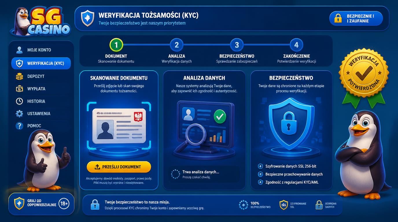 Proces KYC – dokument dowodu tożsamości, potwierdzenie, tarcza bezpieczeństwa